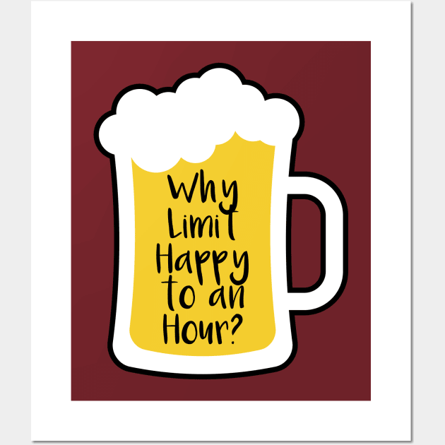 Beer Happy Hour Wall Art by oddmatter